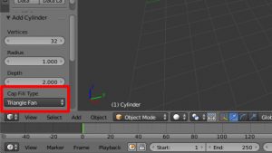 Location of Cap Fill Type setting